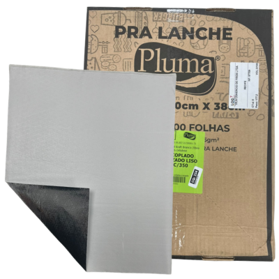 PAPEL ACOPLADO PLUMA C/ METALIZADO LISO 30 X 38 C/ 350 UND