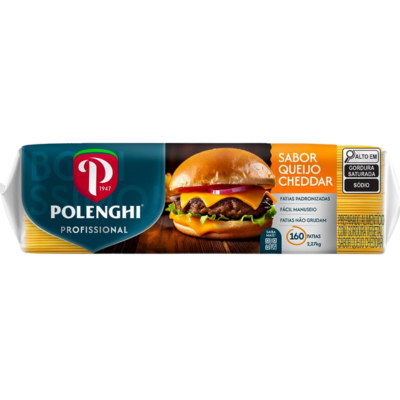 PREPARACAO ALIMENTICIA POLENGHI FATIADO SABOR CHEDDAR 2,27KG