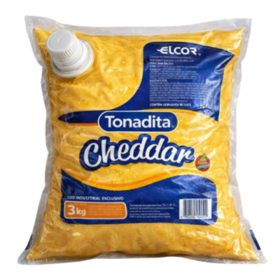 QUEIJO PROCESSADO TONADITA CREMOSO SABOR CHEDDAR BAG 3KG