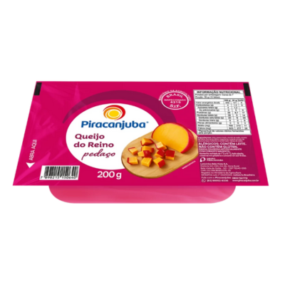 QUEIJO TIPO REINO PIRACANJUBA PEDACO 200GR