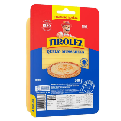 QUEIJO TIROLEZ MUSSARELA FATIADO PCT 300GR