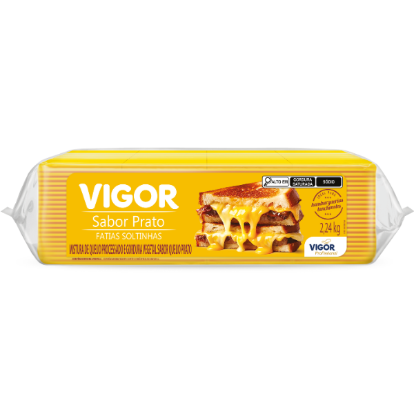 QUEIJO VIGOR PRATO PROCESSADO FATIATO PECA 2,24KG