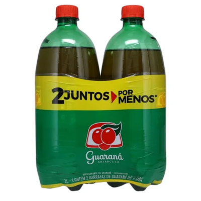 REFRIGERANTE ANTARCTICA GUARANA 1 LITRO COM DUAS GARRAFAS