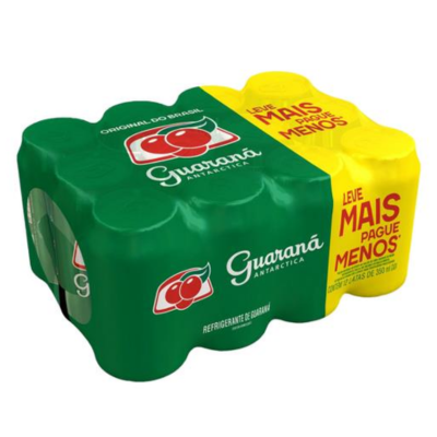 REFRIGERANTE ANTARCTICA GUARANA LT 350 MULTPACK CX C/ 12 UND