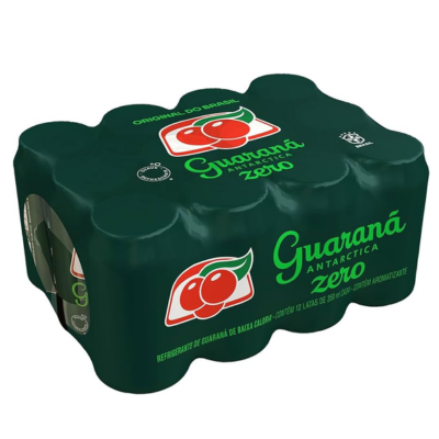 REFRIGERANTE ANTARCTICA GUARANA ZERO ACUC 350ML CX 12 UND
