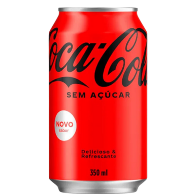 REFRIGERANTE COCA-COLA ZERO AÇUCAR LT 350ML