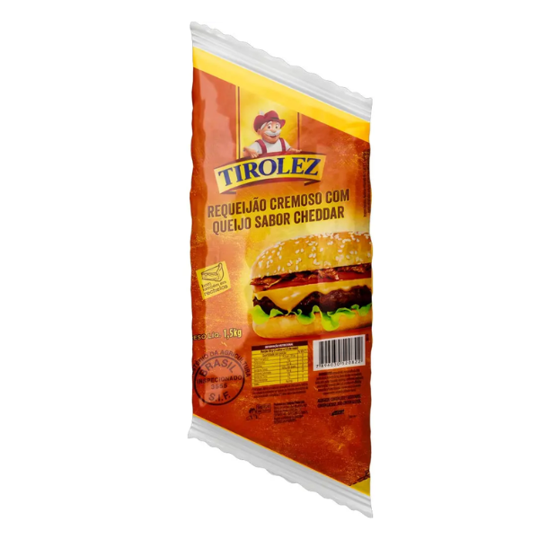 REQUEIJAO CREM. TIROLEZ SABOR CHEDDAR 1,5KG
