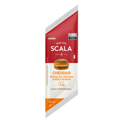 REQUEIJAO CREMOSO SCALA SABOR CHEDDAR BISNAGA 1,5KG