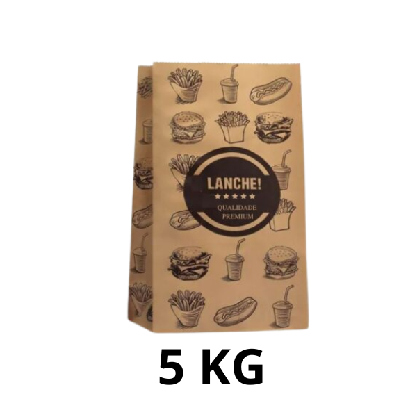 SACO KRAFT CHIARA IMPRESSO 5KG C/ 100 UND
