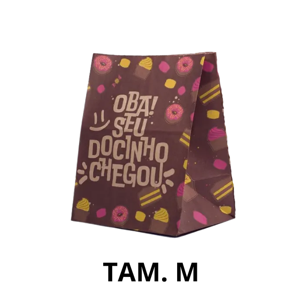 SACO KRAFT VINCO DOCINHO CHEGOU TAM. M C/ 25 UN
