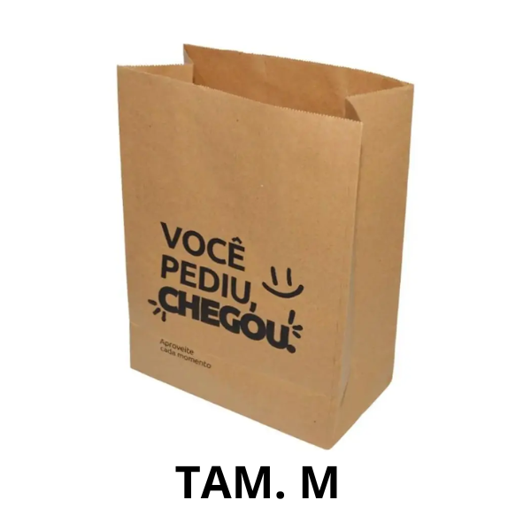 SACO KRAFT VINCO IMPRESSO PEDIU CHEGOU M C/ 50UN