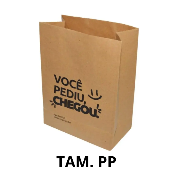 SACO KRAFT VINCO IMPRESSO PEDIU CHEGOU PP C/ 50UN