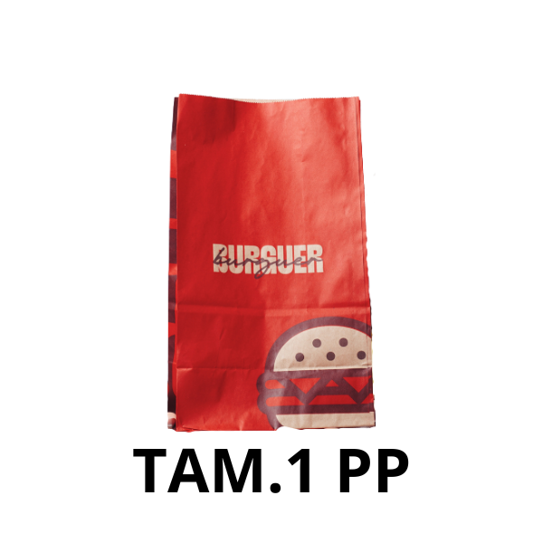 SACO VINCO SOS HAMBURGUER IMPRESSO TAM. 1 / PP PCT C/ 50 UND