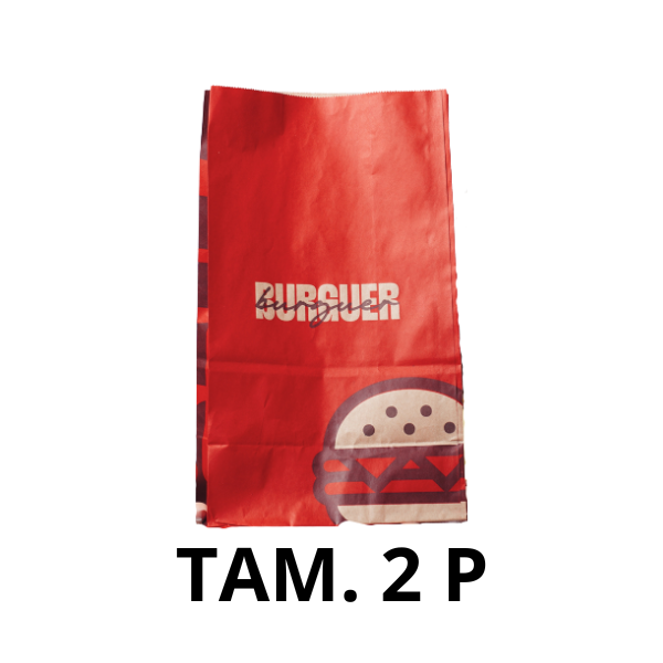 SACO VINCO SOS HAMBURGUER IMPRESSO TAM. 2 / P PCT C/ 50 UND