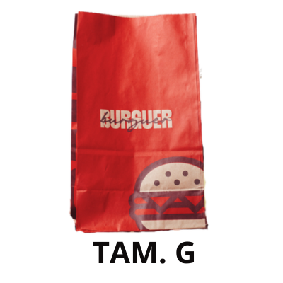 SACO VINCO SOS HAMBURGUER IMPRESSO TAM. 4 G PCT C/ 50 UND