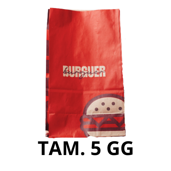 SACO VINCO SOS HAMBURGUER IMPRESSO TAM. 5 / GG PCT C/ 50 UND
