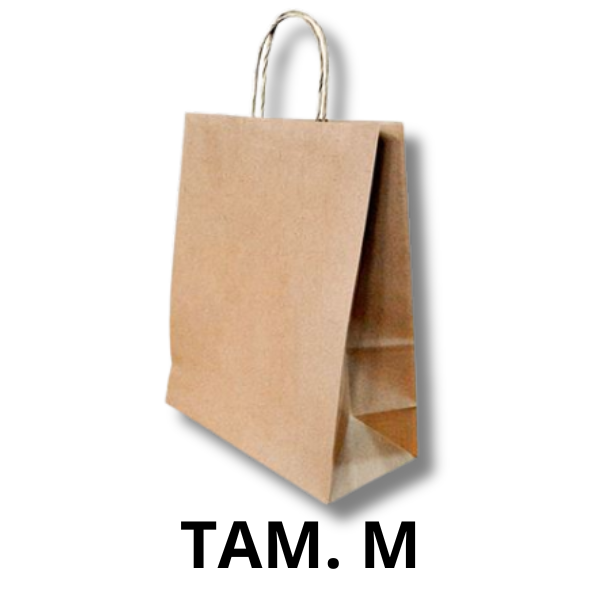 SACOLA KRAFT VINCO S/ IMPRESSAO TAM. M C/ 25UN
