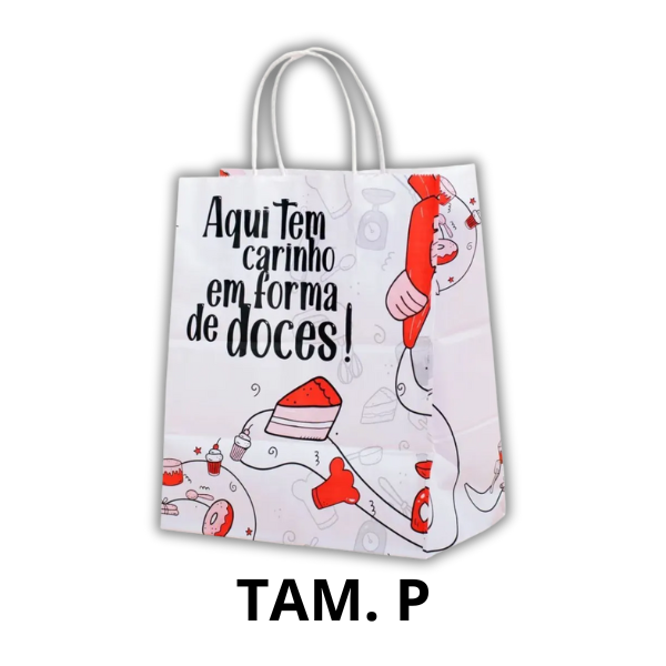 SACOLA VINCO AQUI TEM CARINHO TAM. P C/ 10UN
