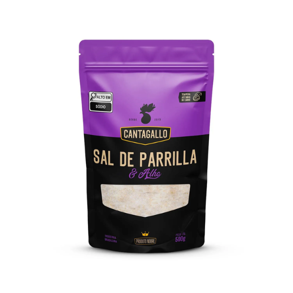 SAL DE PARRILHA CANTAGALLO ALHO POUCH 500GR