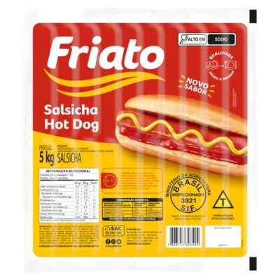 SALSICHA FRIATO HOT DOG CG PCT 5KG