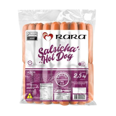 SALSICHA HOT DOG RARA CG PCT 2,5KG