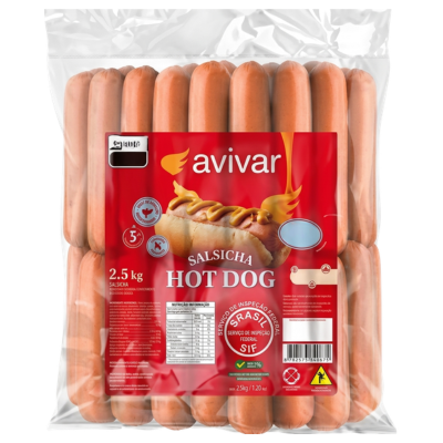 SALSICHA HOTDOG AVIVAR PCT 2,5KG