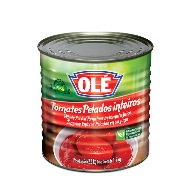 TOMATE PELADO INTEIRO OLE 2,5KG