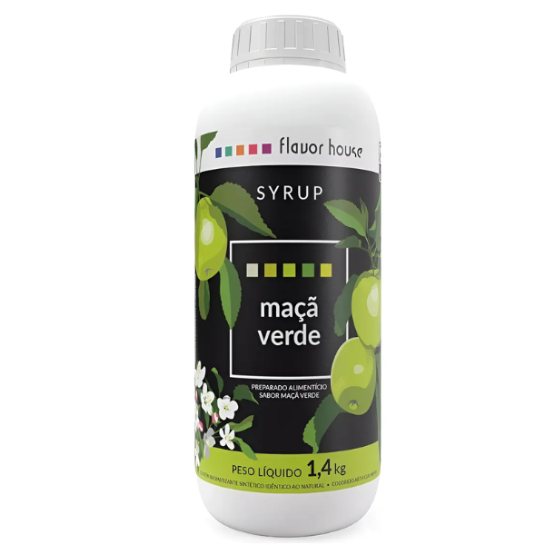 XAROPE ALIMENTICIO FLAVOR HOUSE SABOR MACA VERDE GFA 1,4KG