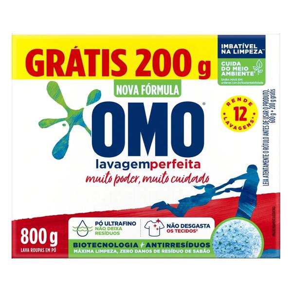 DETERG.PO OMO LAVAGEM PERF.600G+200G GRATIS