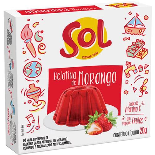 GELATINA SOL MORANGO 20G