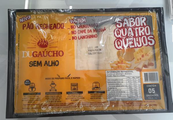 PAO RECHEADO QUATRO QUEIJOS DU GAUCHO 360G