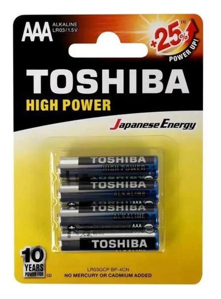 PILHA TOSHIBA ALCALINA AAA PALITO C/4