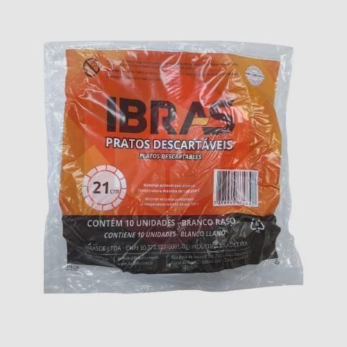 PRATOS DESC.IBRAS 15CM BRANCO C/10UND