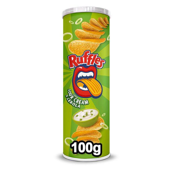 SALG.ELMA CHIPS RUFFLES 100G SOUR CREAM E CEBOLA TUBO