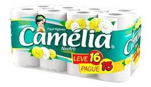 PAPEL HIGIÊNICO CAMELIA C/16 NEUTRO F SIMPLES