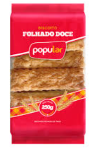 Bisc Popular Folhado Doce 250g