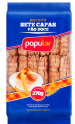 Bisc Popular Sete Capas Pao Doce 270g