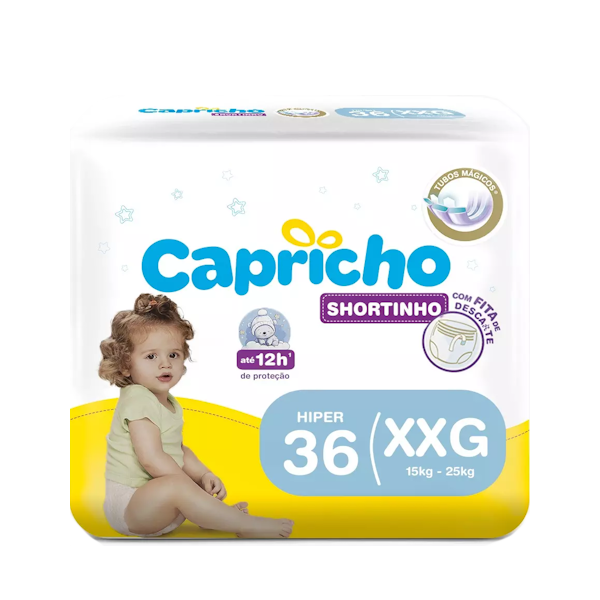 Fralda Capricho Shortinho Hiper Xxg C/36