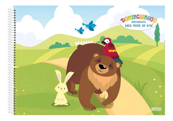 CADERNO CARTOGRAFIA MEIA PAUTA DOMI