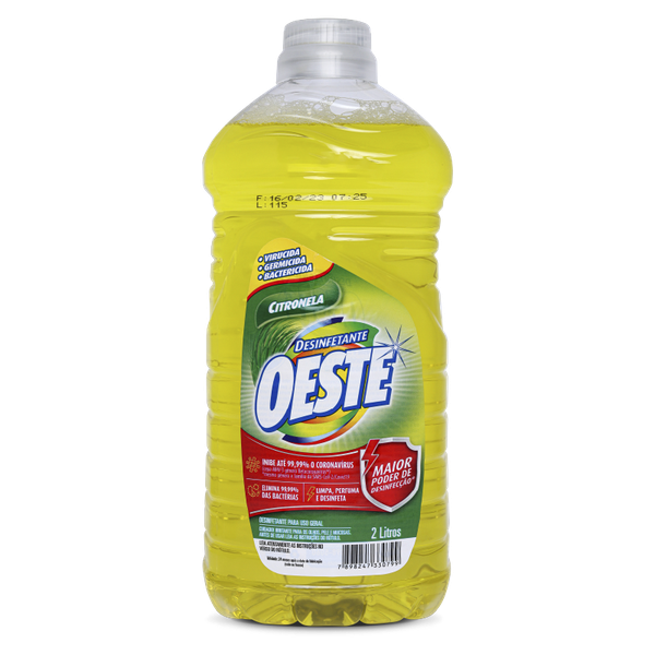 DESINFETANTE OESTE CITRONELA 2LT
