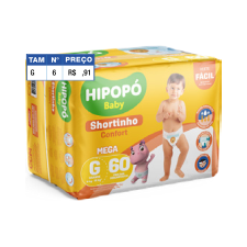 FRALDA DESC HIPOPO BABY SHORT MEGA G/60