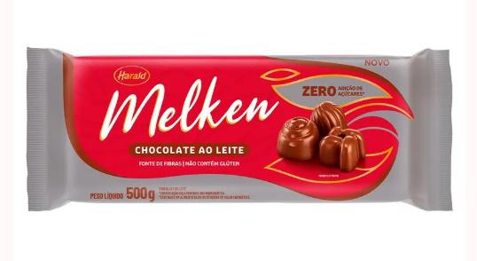 CHOC BARRA MELKEN AO LEITE ZERO 104117 HARALD 500g