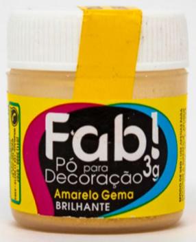 PO PARA DECORACAO FAB 3g AMARELO GEMA