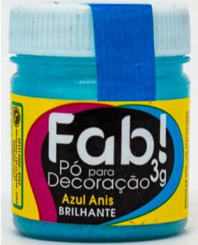 PO PARA DECORACAO FAB 3g AZUL ANIS