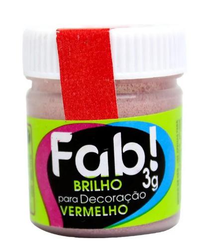 PO PARA DECORACAO FAB 3g BRILHO VERMELHO