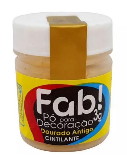 PO PARA DECORACAO FAB 3g DOURADO ANTIGO
