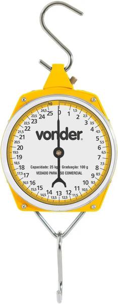 BALANCA SUSPENSA 25KG TIPO RELOGIO ANALOGICO VONDER
