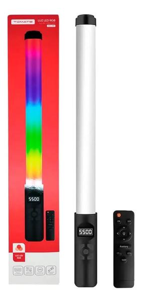BASTAO DE LED RGB C/ CONTROLE 50CM MLG-087 TOMATE