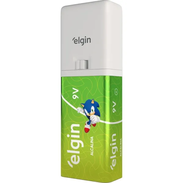 BATERIA ALCALINA 9V ELGIN C/ LANTERNA (BLISTER C/ 1)
