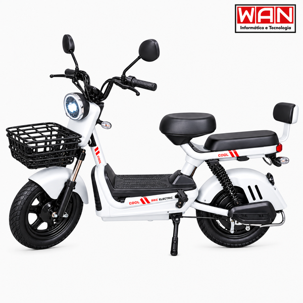 BICICLETA ELETRICA ARO 14" 500W 60V 20AH G15764-2 BRANCA